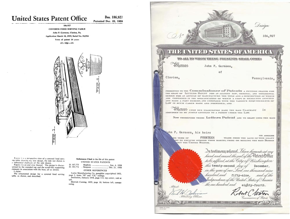 Covered-Food-Serving-Table-patent