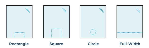 Glass Divider and Sneeze Guard Opening Options Rendering