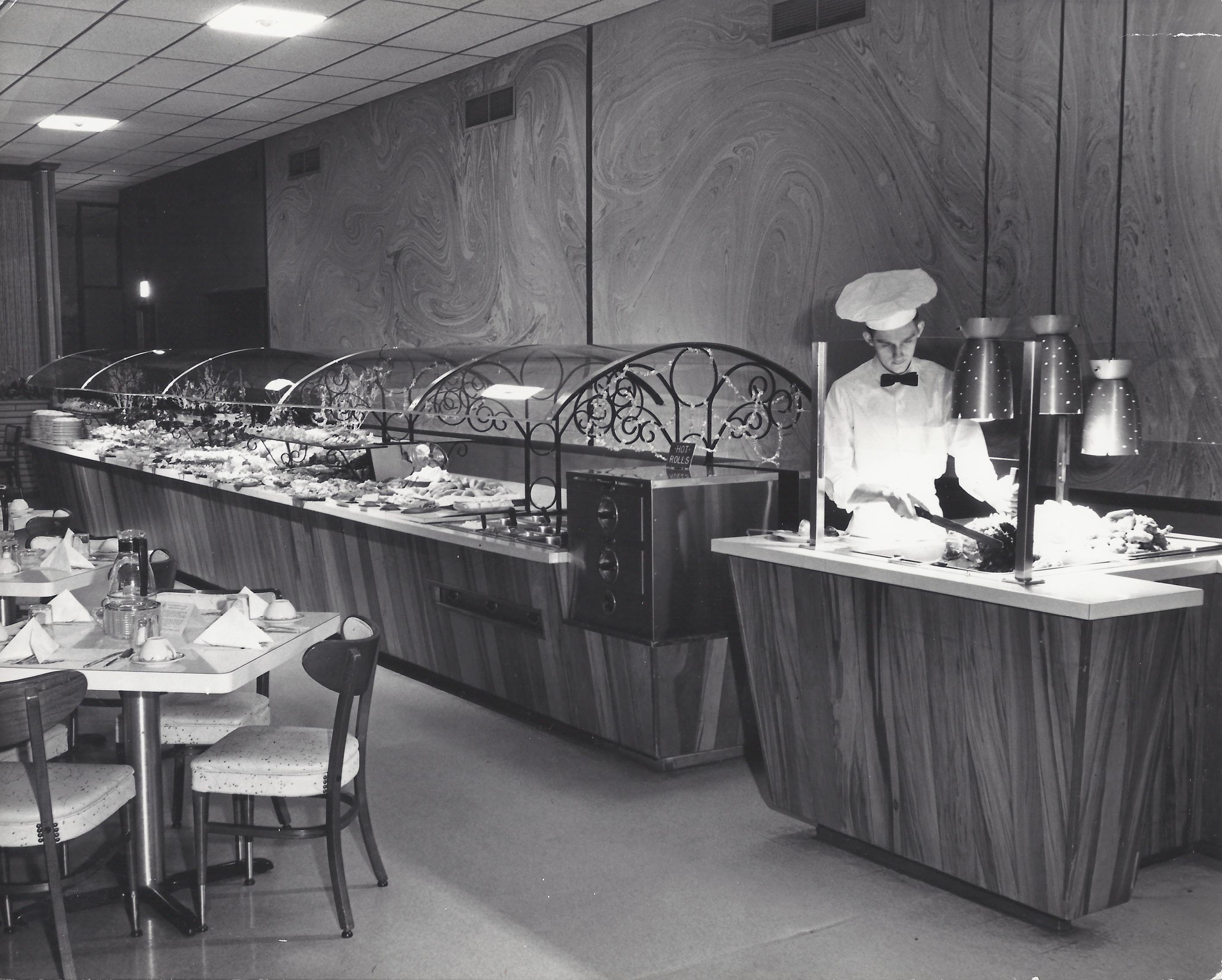 Picture of Sneeze Guards at Smorgasbord Monroeville 1958