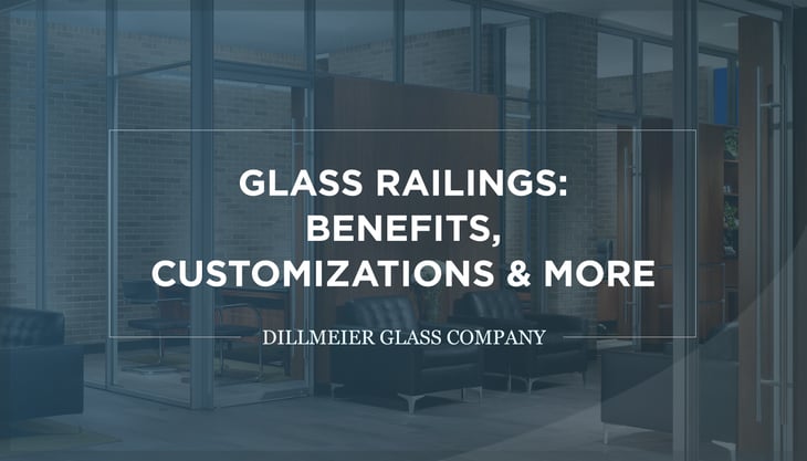 Glass office environment with text - Glass Railings- Benefits, Customizations & More