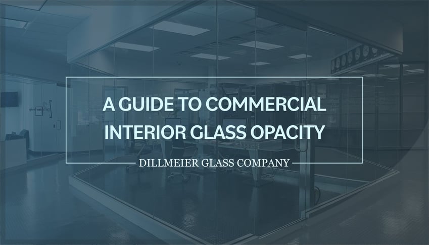 Modern office with glass walls and text - A Guide to Commercial Interior Glass Opacity