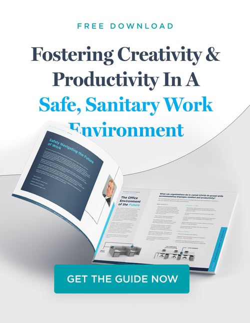 Fostering Creativity and Productivity in a Safe, Sanitary Work Environment PDF Mockup CTA