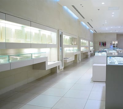  Retail Glass Fixture in jewelry store