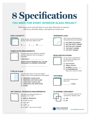 PDF Cover - 8 Specifications you need for every interior glass project