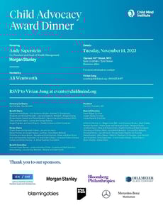 Child Advocacy Award Dinner Invitation