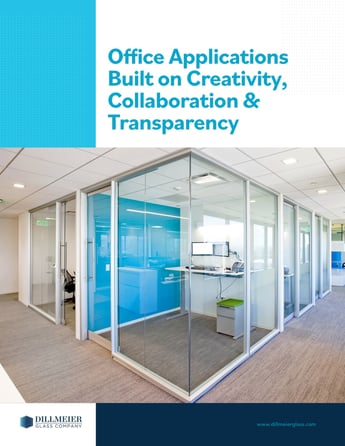 Office Applications Built on Creativity, Collaboration & Transparency text on dillmeier glass ebook cover