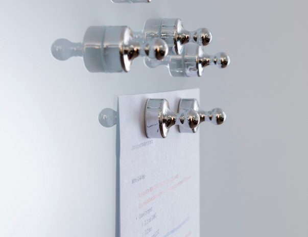 Magnet on white markerboard